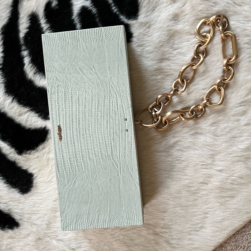 Cult Gaia Calla MINT GREEN Wristlet with dust bag -